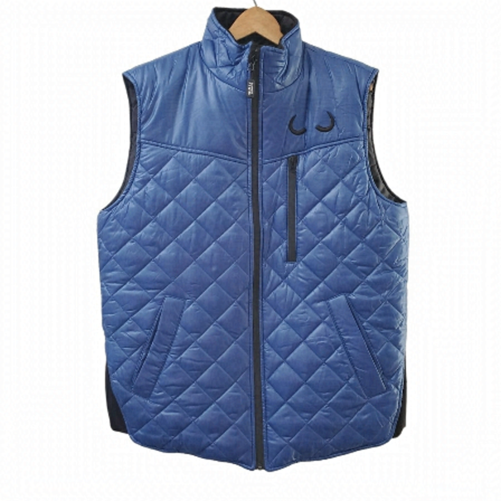 Wuxly (Wully) Quilted Puffer Blue Eagle Vest Size Large